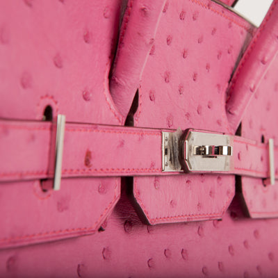 Hermès Birkin 35cm Fuschia Ostrich PHW - Preloved