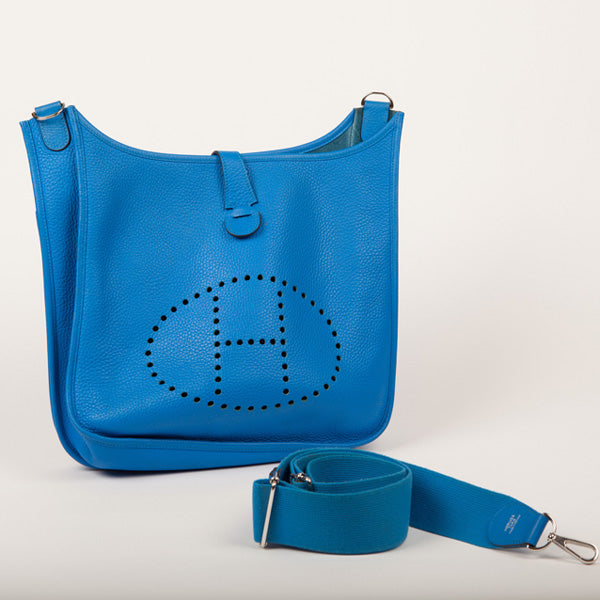 Hermès Evelyne - 34cm Bleu Hydra Togo - Preloved
