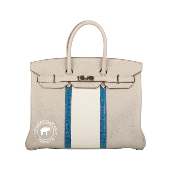 Hermès Birkin 35cm Gris Tourterelle Club Clemence PHW