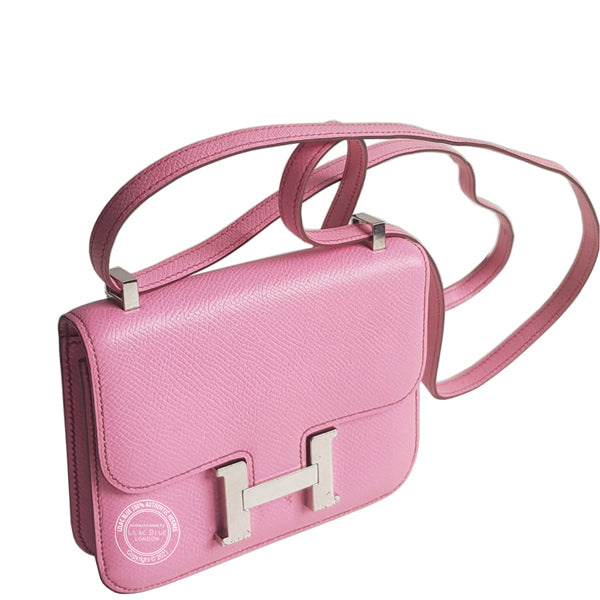 Hermès Constance 14cm Micro Bubblegum Pink Epsom PHW - Preloved