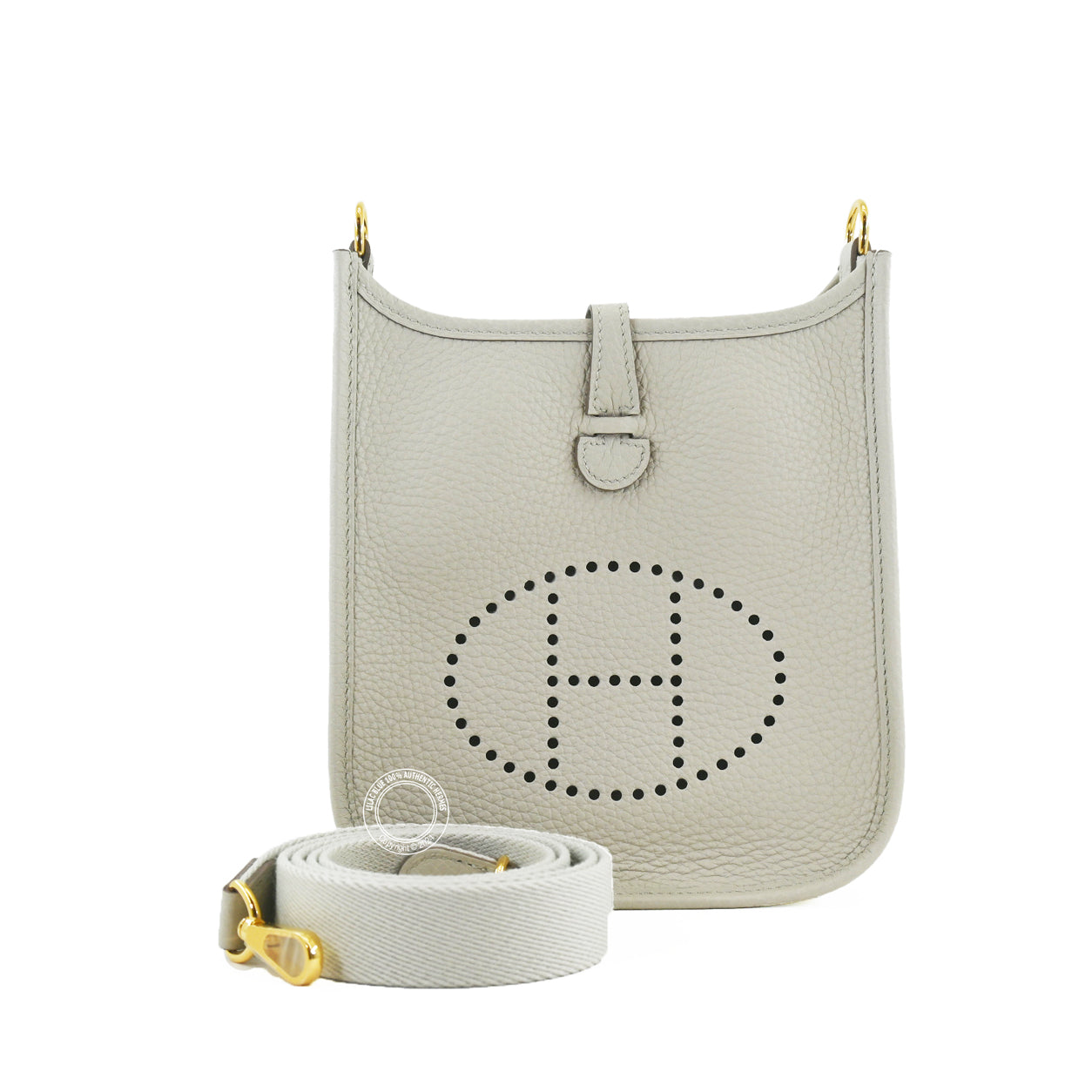 Hermès Evelyne 16cm Beton Clemence GHW