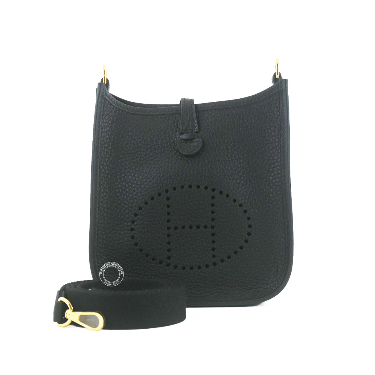 Hermès Evelyne 16cm Black Clemence GHW