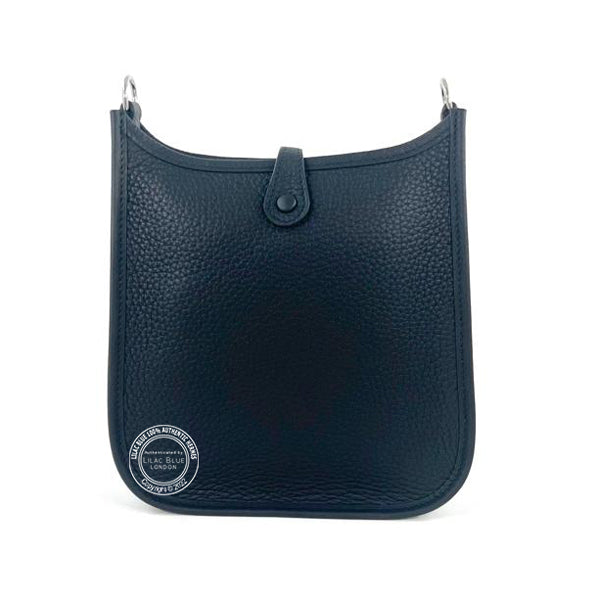 Hermes Evelyne 16cm Black Mini Clemence PHW