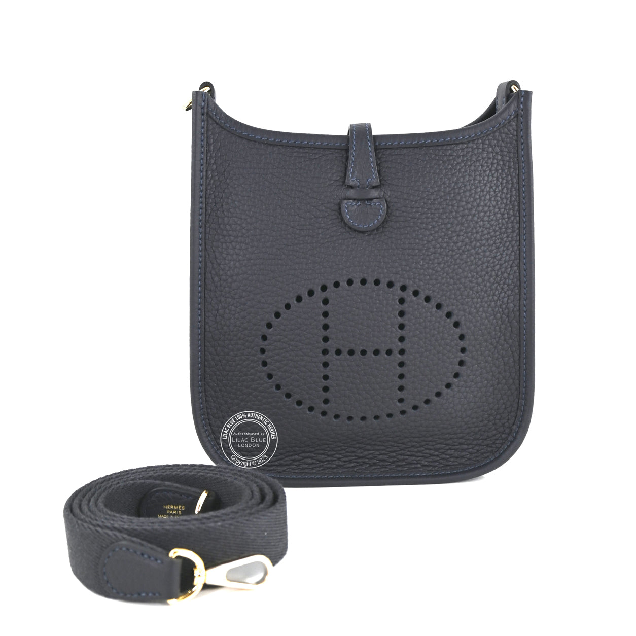 Hermès Evelyne 16cm Caban Clemence GHW