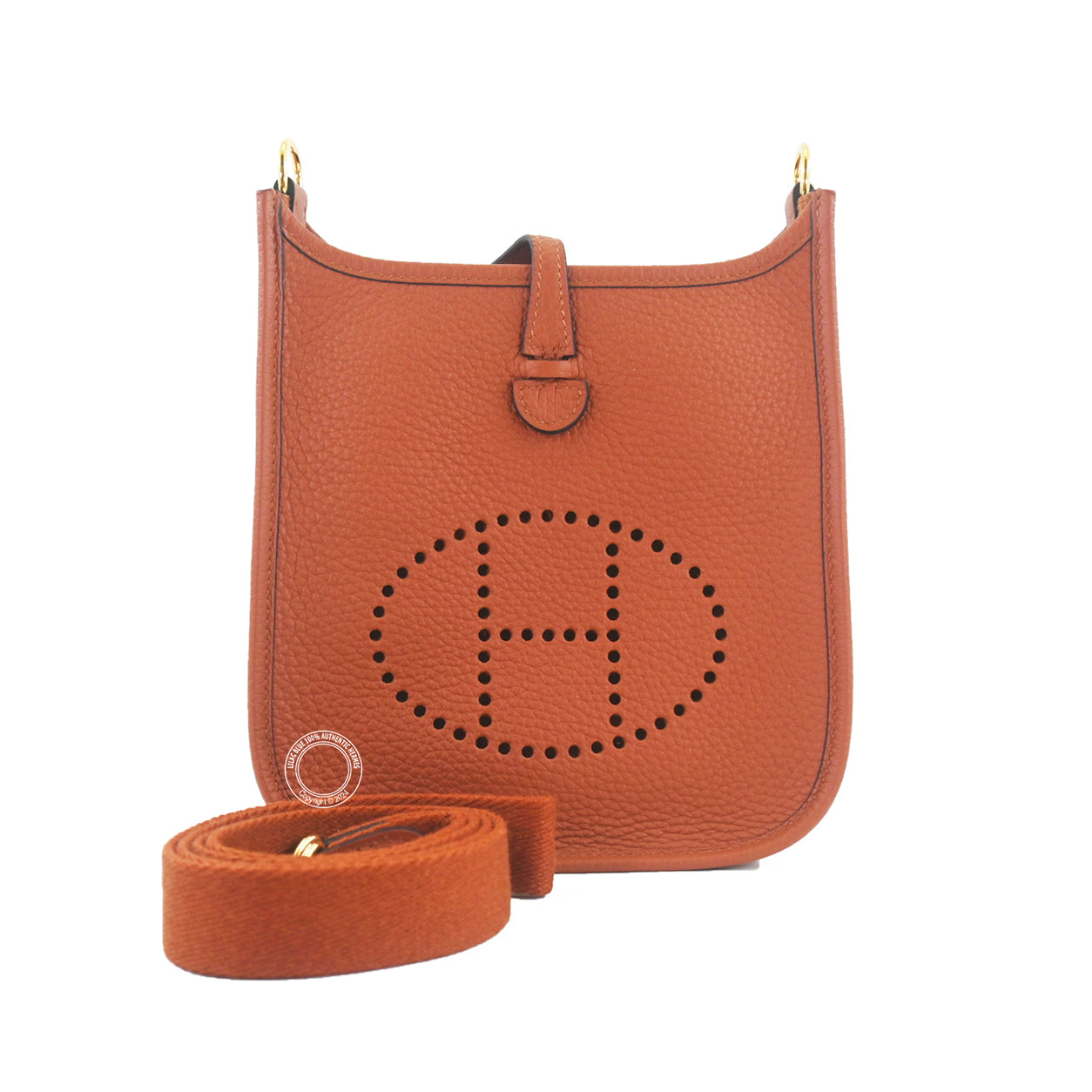 Hermes Evelyne 16cm Cuivre Clemence GHW