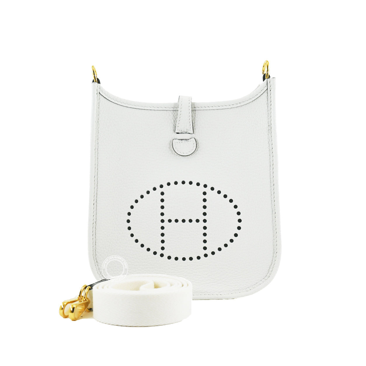 Hermès Evelyne 16cm New White Clemence GHW