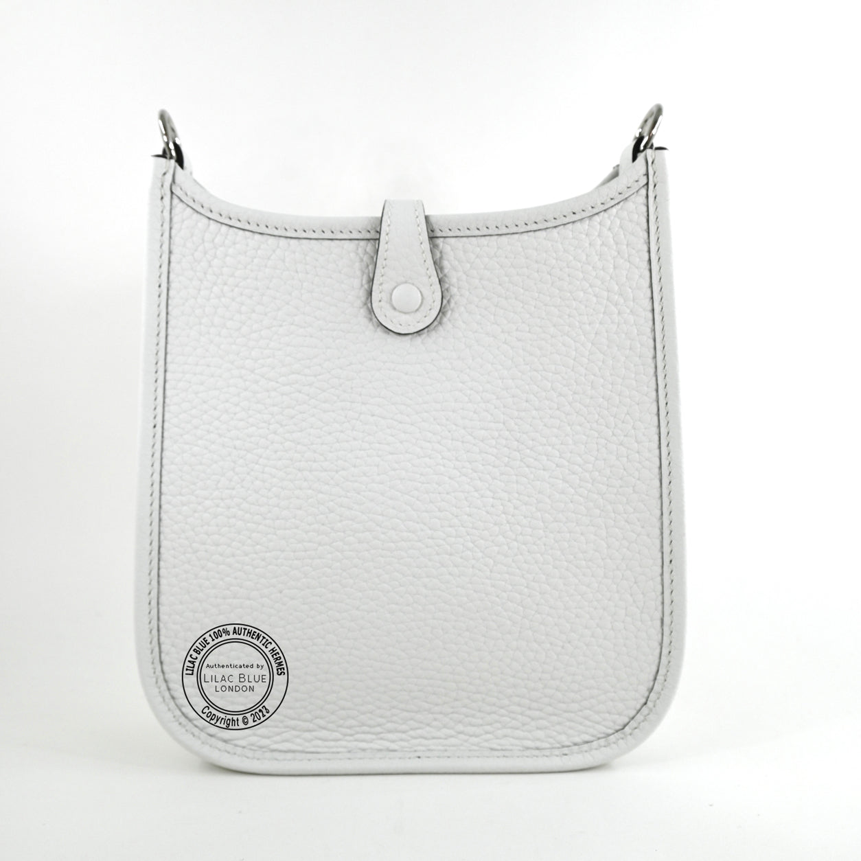 Hermès Evelyne 16cm New White Mini Clemence PHW