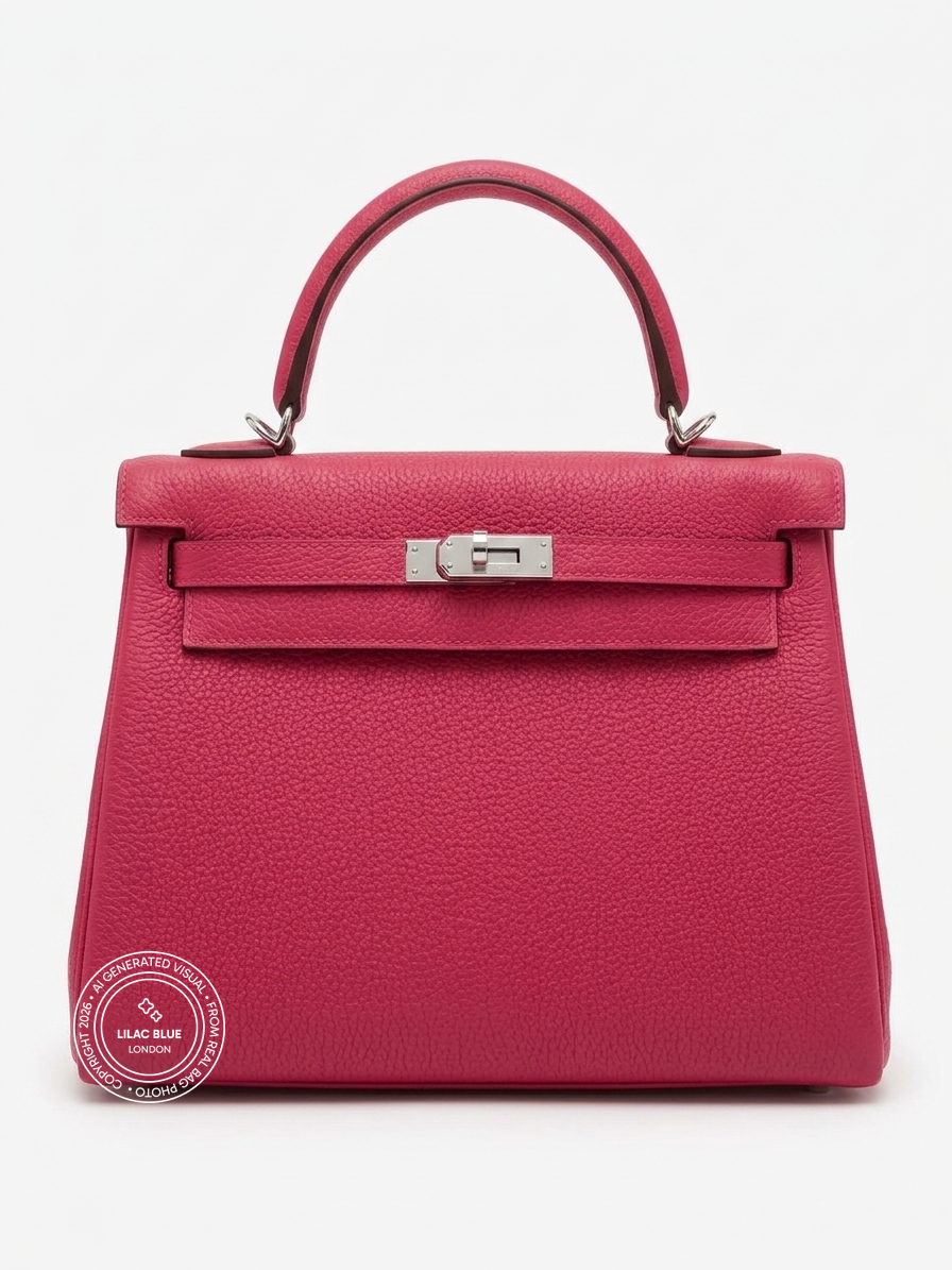Hermès Kelly 25cm Rose Mexico Togo PHW