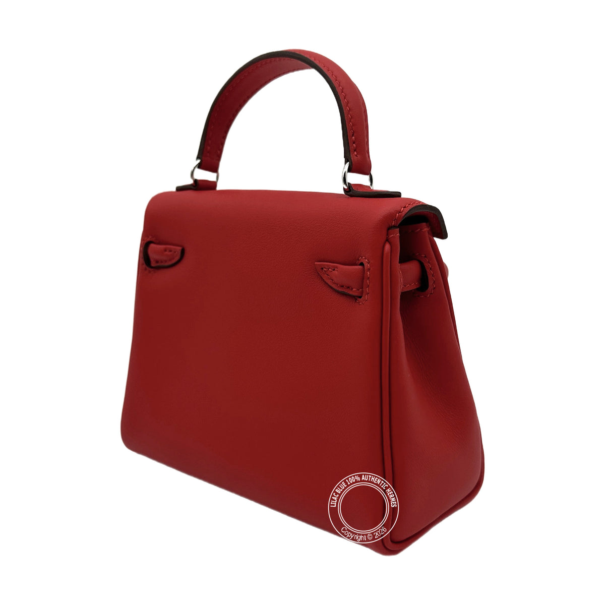 Hermès Kelly Doll Rouge Radieux Swift Palladium Hardware — view 7