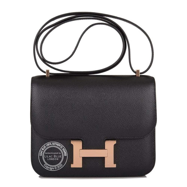Hermès Constance 18cm Black Epsom RGHW