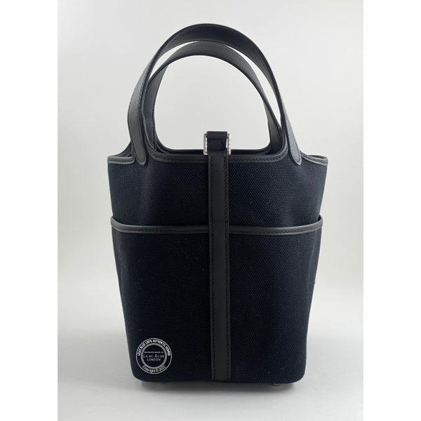 Hermès Picotin 18cm Black Cargo Toile/Swift PHW