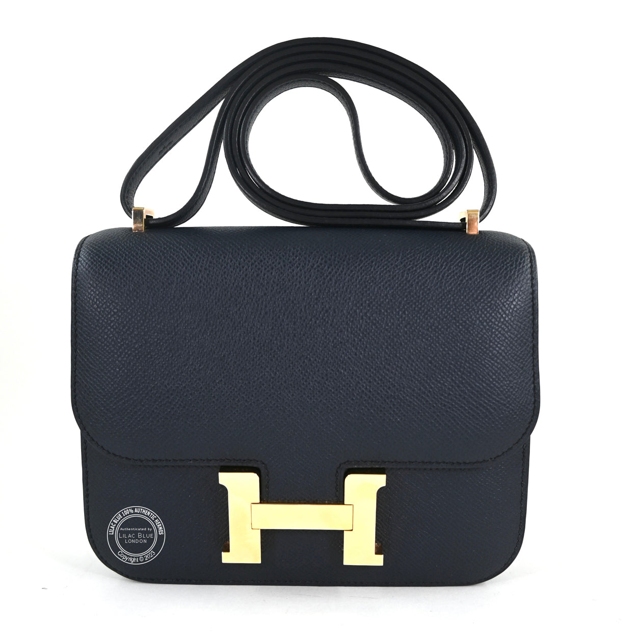 Hermes Constance 18cm Bleu Indigo Epsom GHW - Preloved