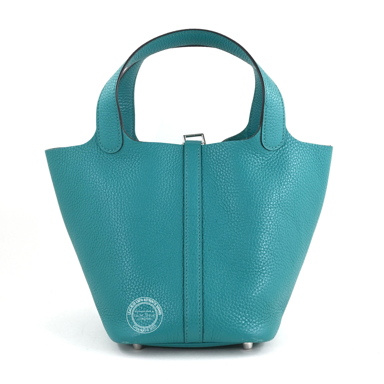 Hermès Picotin 18cm Bleu Paon Clemence PHW - Preloved