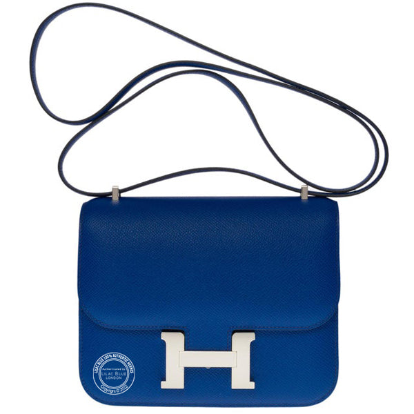 Hermès Constance 18cm Bleu Royal Epsom PHW