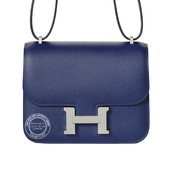 Hermès Constance 18cm Bleu Saphir Epsom PHW