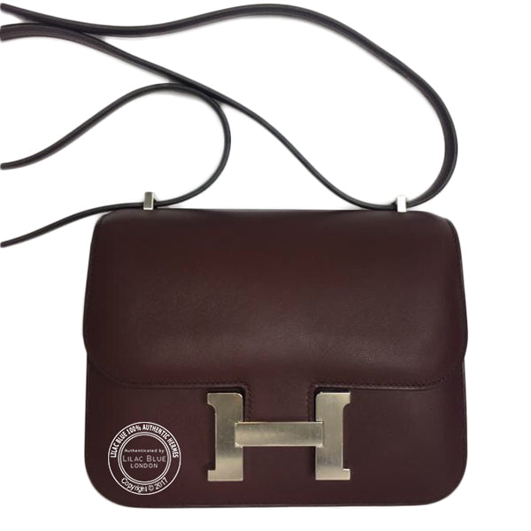 Hermès Constance 18cm Bordeaux Swift PHW
