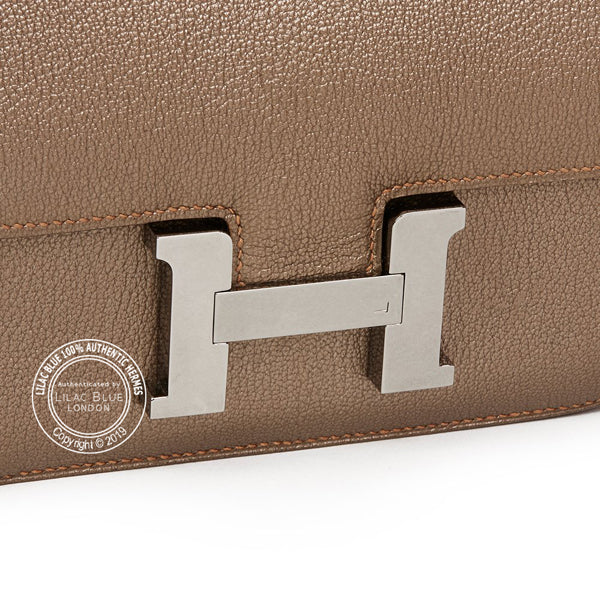 Hermès Constance Metallic Bronze Chevre Ruthenium - Preloved