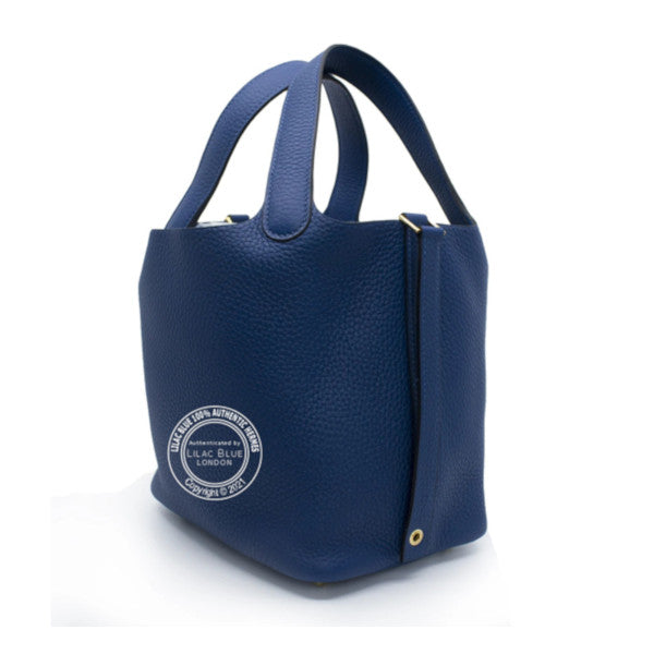 Hermès Picotin 18cm Deep Blue Clemence GHW