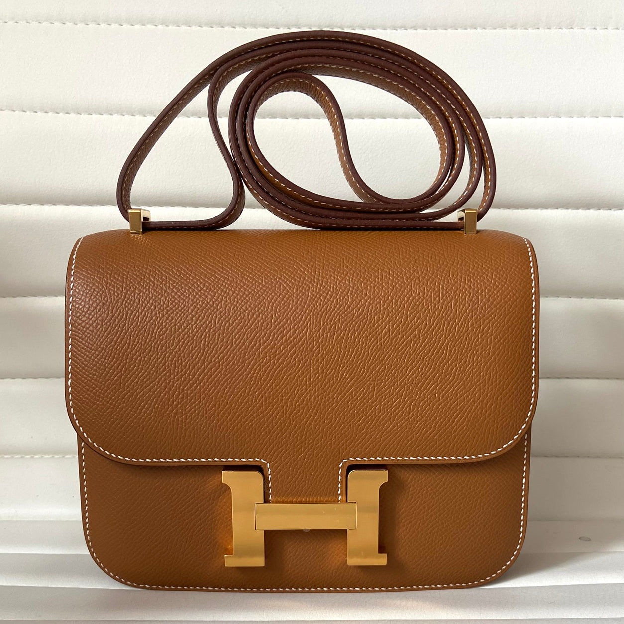 Hermès Constance 18cm Gold Epsom GHW