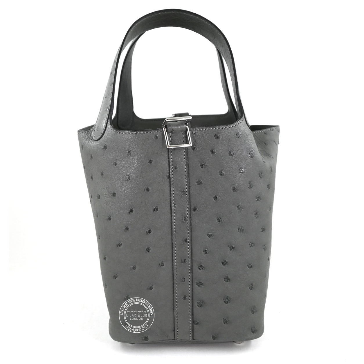 Hermès Picotin 18cm Gris Meyer Ostrich PHW