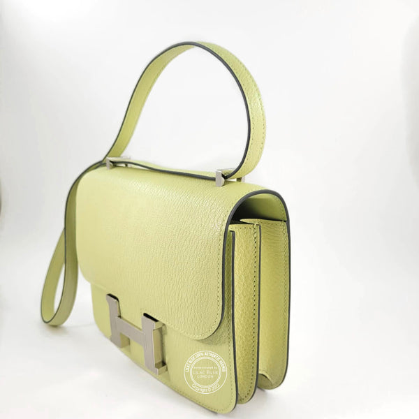 Hermès Constance 18cm Jaune Bourgeon Chevre PHW
