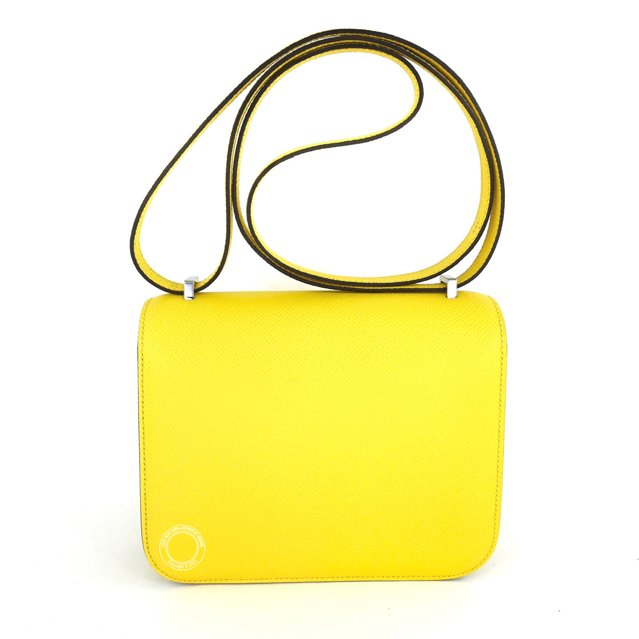 Hermès Constance 18cm Jaune Citron Epsom PHW