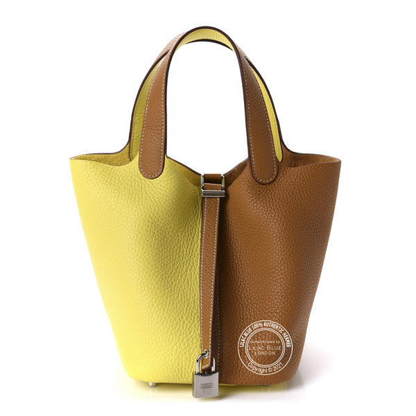 Hermès Picotin 18cm Lime/Sesame Casaque Clemence PHW