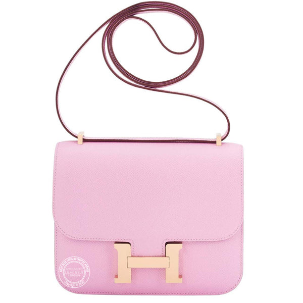 Hermès Constance 18cm Mauve Sylvestre Epsom RGHW