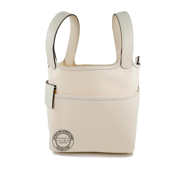 Hermès Picotin 18cm Nata Cargo Toile/Swift PHW