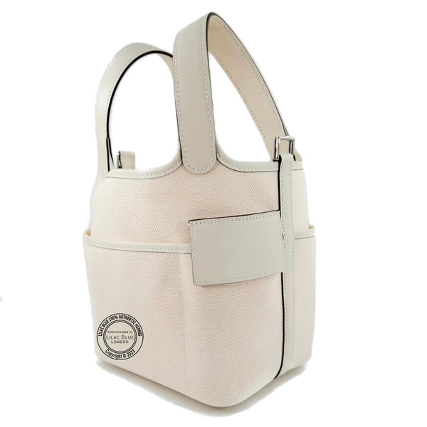 Hermès Picotin 18cm Nata Cargo Toile/Swift PHW