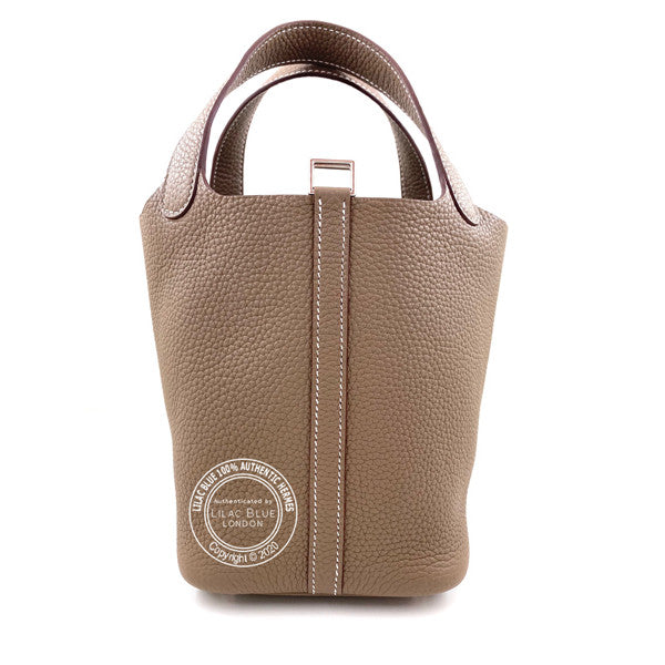 Hermès Picotin 18cm Etoupe Clemence PHW