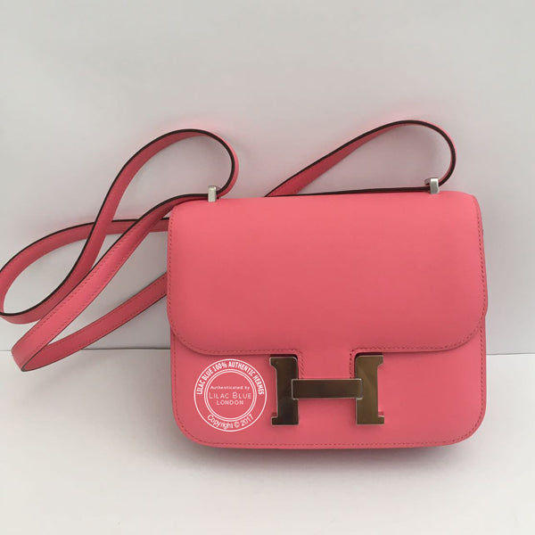 Hermès Constance 18cm Rose Azalee Swift PHW