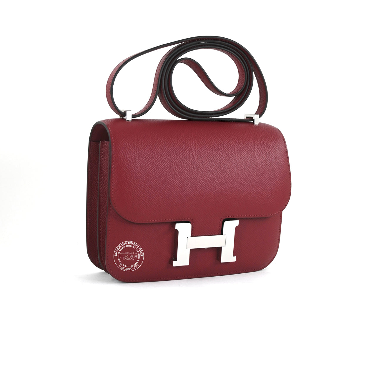 Hermes Constance 18cm Rouge Grenat Epsom PHW