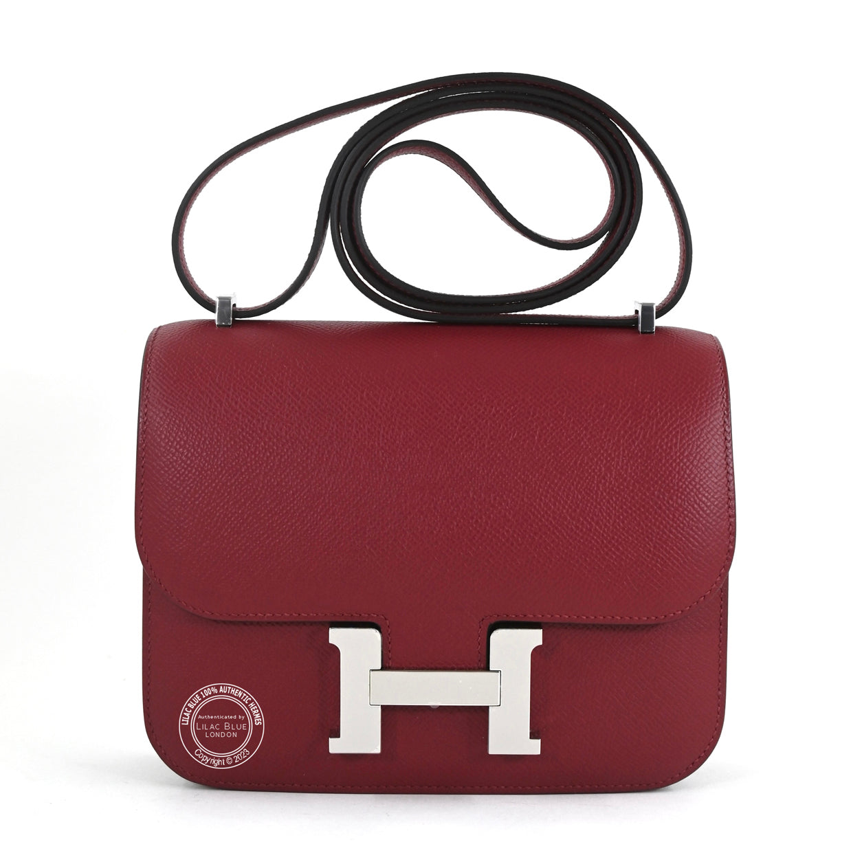 Hermes Constance 18cm Rouge Grenat Epsom PHW