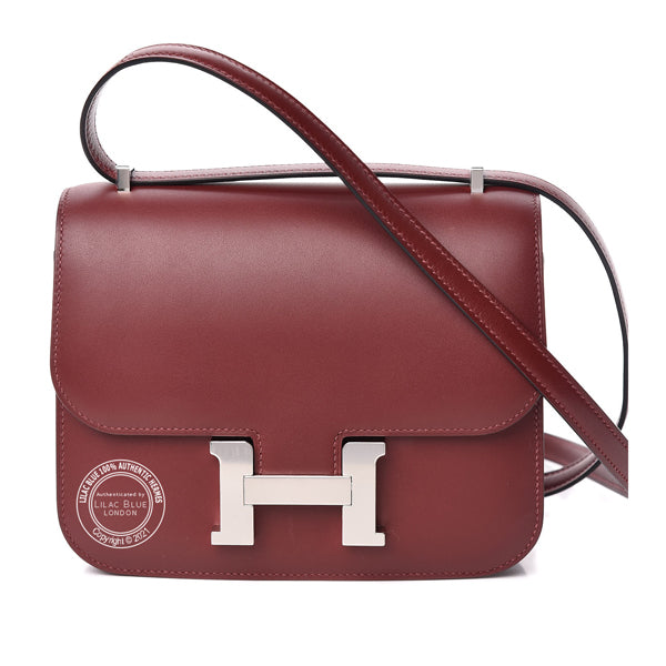 Hermès Constance 18cm Rouge H Monsieur PHW
