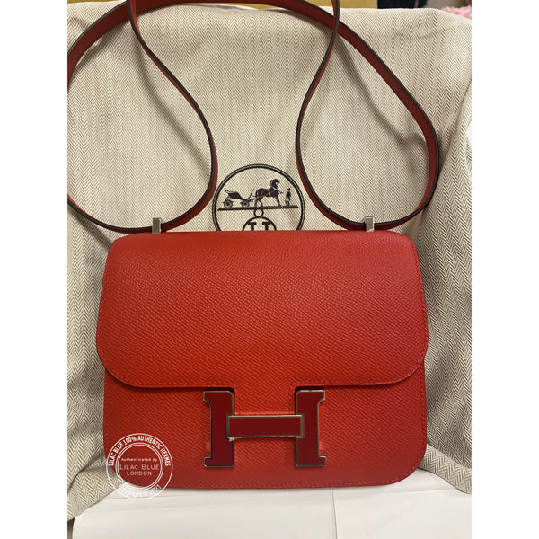 Hermès Constance 18cm Rouge de Coeur Epsom Rubis & GHW