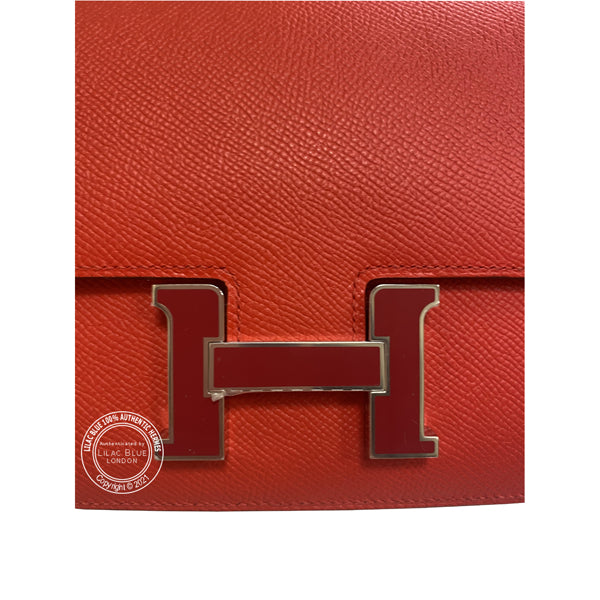 Hermès Constance 18cm Rouge de Coeur Epsom Rubis & GHW