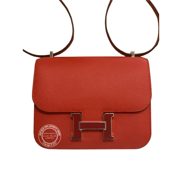 Hermès Constance 18cm Rouge de Coeur Epsom Rubis & GHW