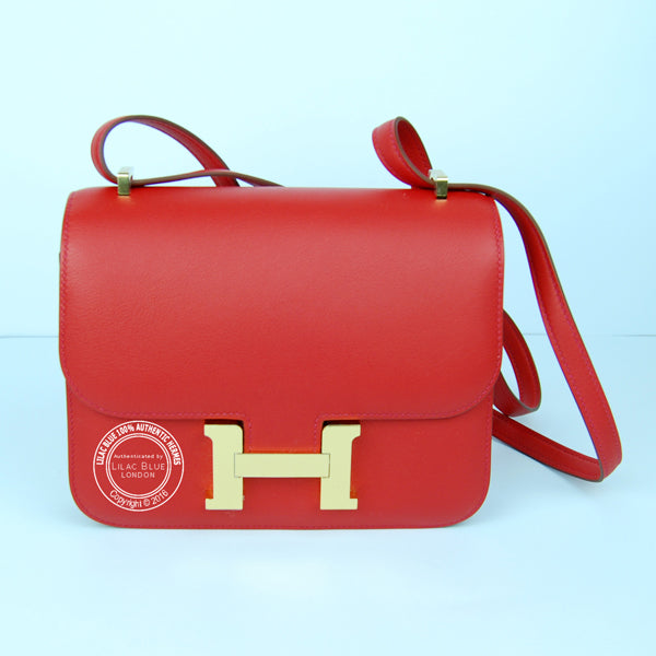 Hermès Constance 18cm Vermillion Swift GHW