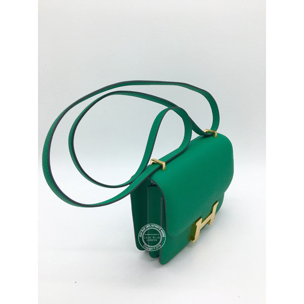 Hermès Constance 18cm Vert Vertigo Epsom GHW