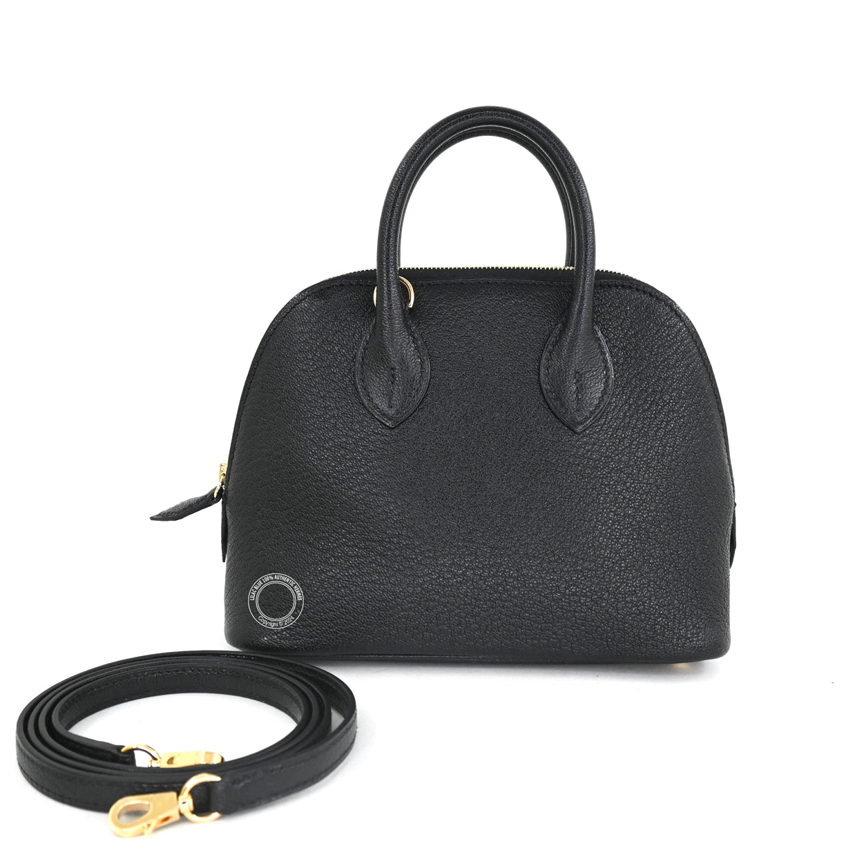 Hermès Bolide 1923 19cm Black Chevre GHW