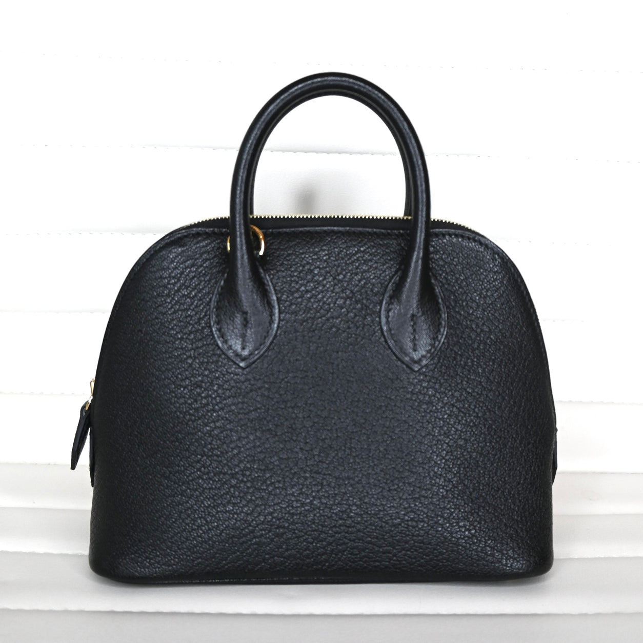 Hermès Bolide 1923 19cm Black Chevre GHW
