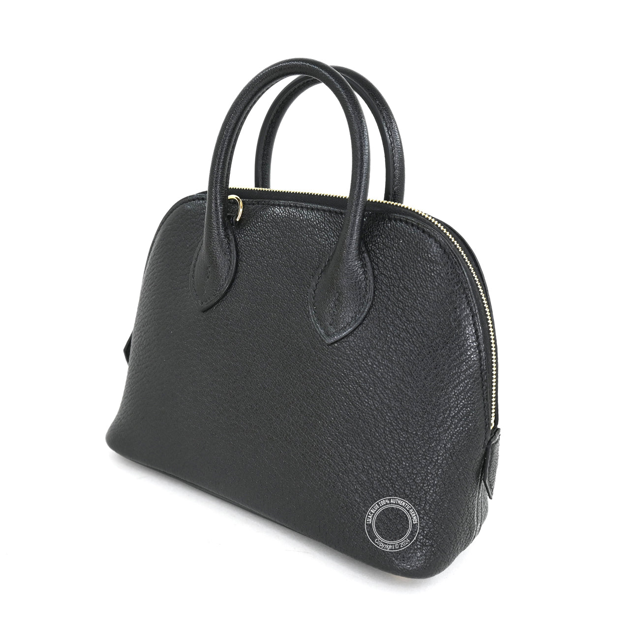 Hermès Bolide 1923 19cm Black Chevre GHW