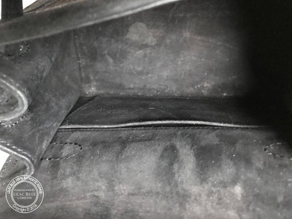 Hermès Kelly 20cm Black Silk/Suede, GHW - Vintage