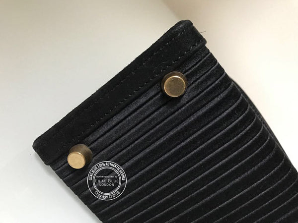 Hermès Kelly 20cm Black Silk/Suede, GHW - Vintage