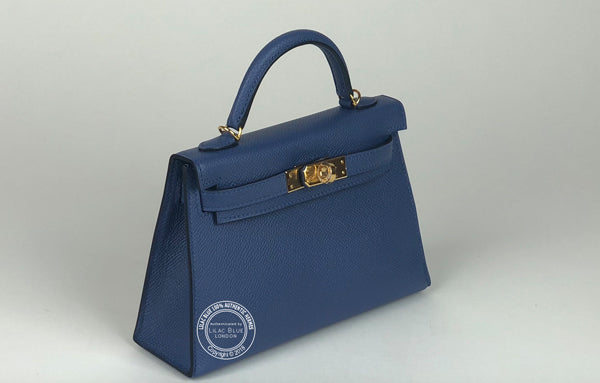 Hermès Kelly 20cm Bleu Brighton Epsom GHW