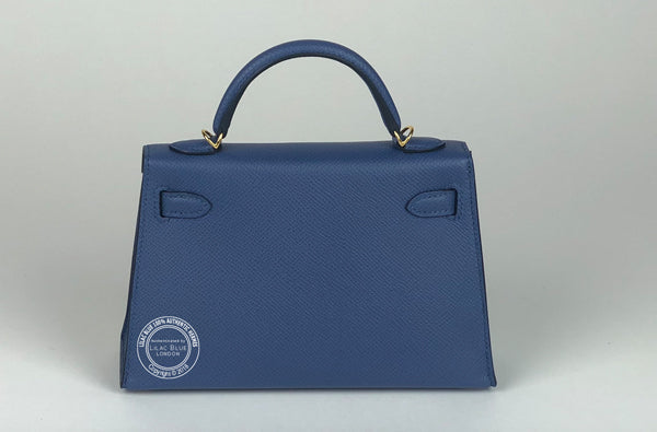 Hermès Kelly 20cm Bleu Brighton Epsom GHW