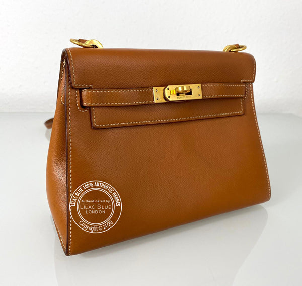 Hermès Kelly 20cm Gold Courcheval GHW - Vintage