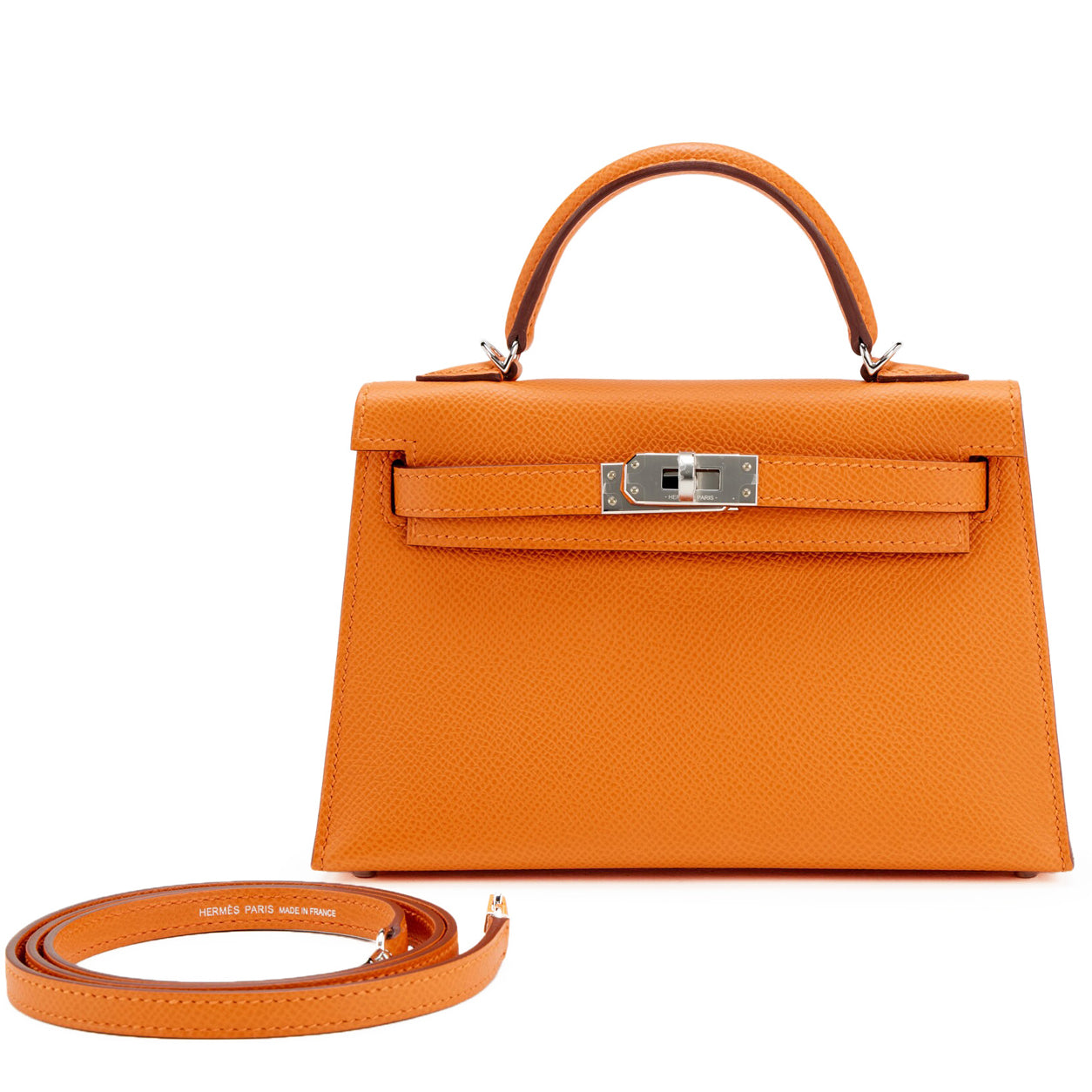 Hermès Kelly 20cm Orange Epsom PHW