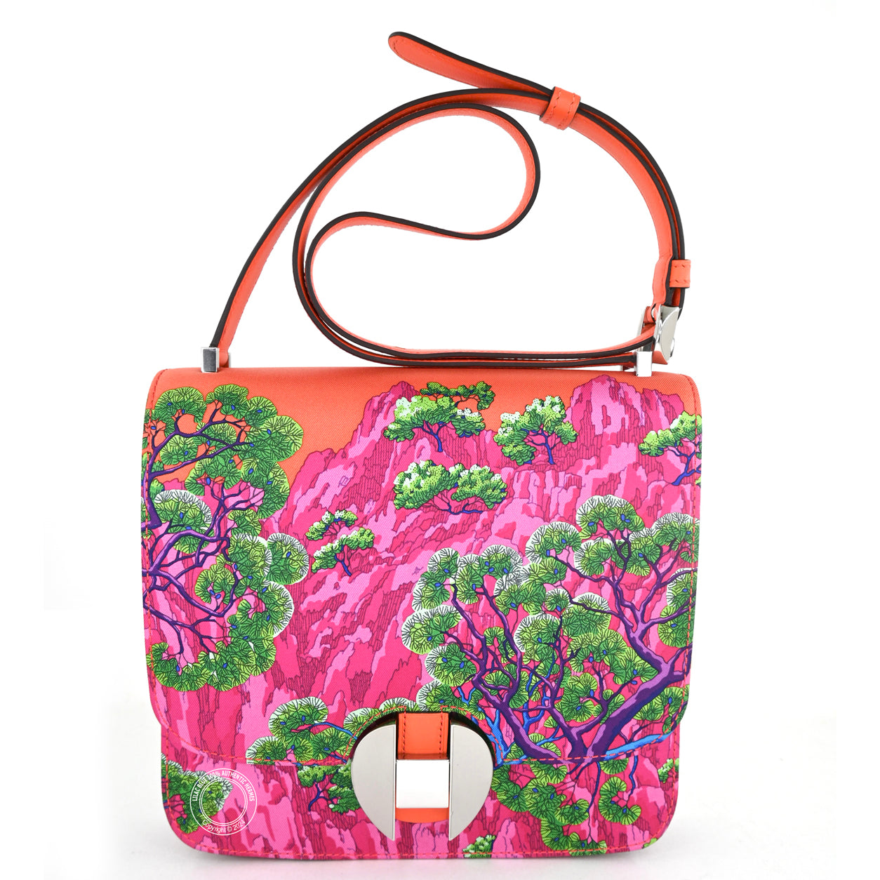 Hermès 2002 20cm Orange Poppy Silk/Swift PHW